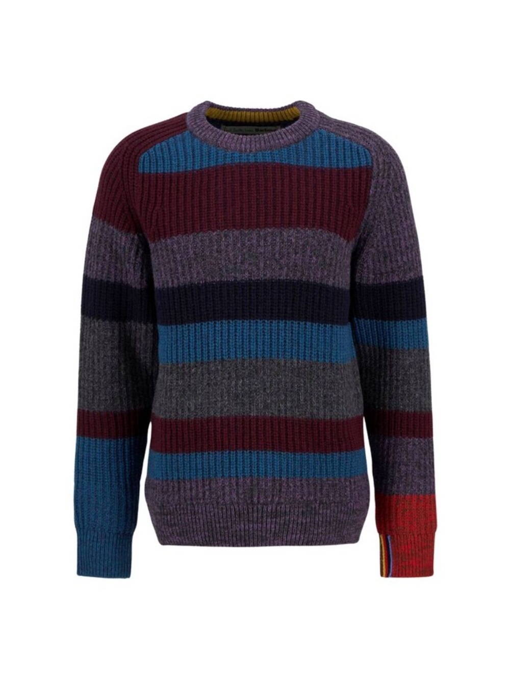 Barbour X Paul Smith Men Multi Strip Roundneck Sweater NWT